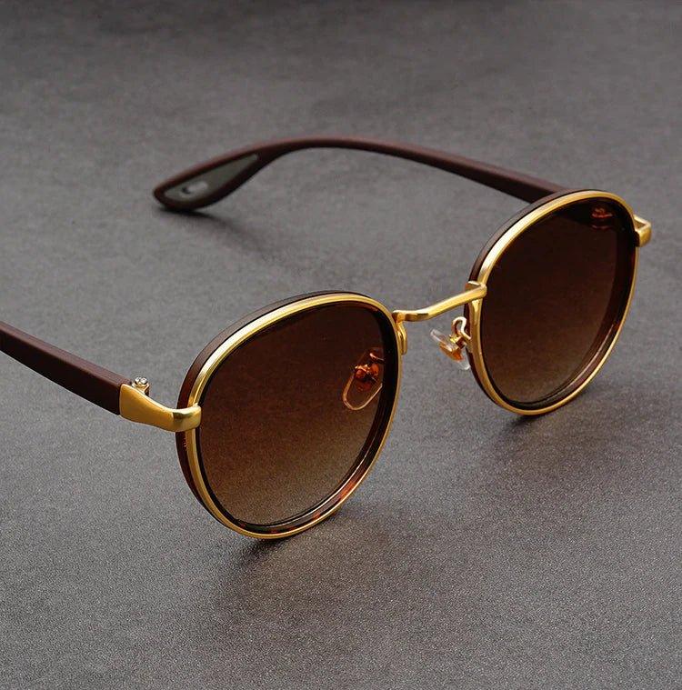 NoirGlow – Luxe Eclipse Rundsonnenbrille