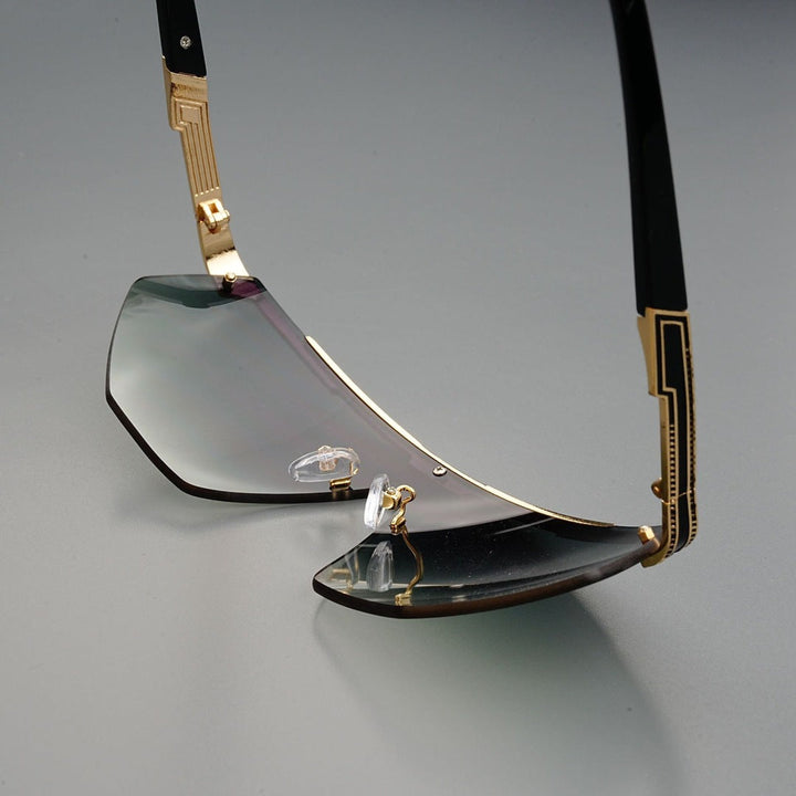 GlareVibe – Randlose Sonnenbrille in Unregelmäßiger Form
