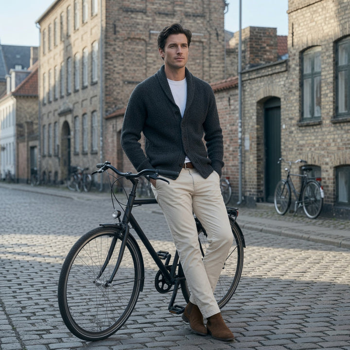 Yanis – Langärmelige Strickjacke Mit Knöpfen