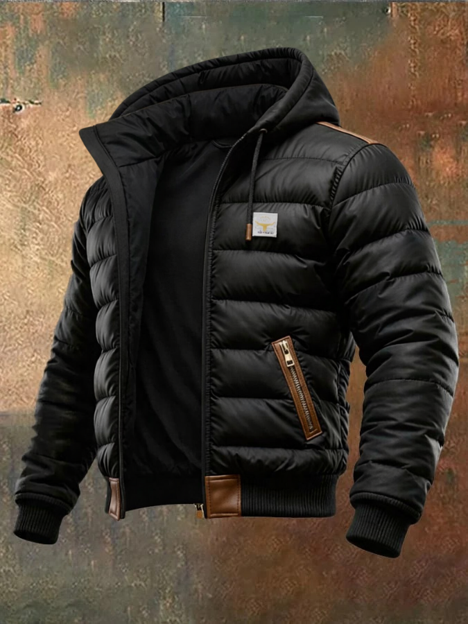Zviad - Lässige Gefütterte Kapuzenjacke Mit Tasche
