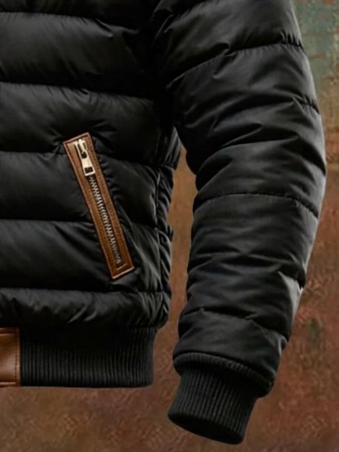 Zviad - Lässige Gefütterte Kapuzenjacke Mit Tasche