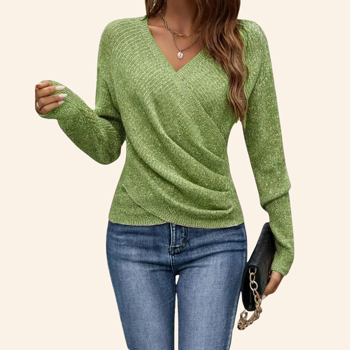 Berit – Eleganter Langarm Strickpullover