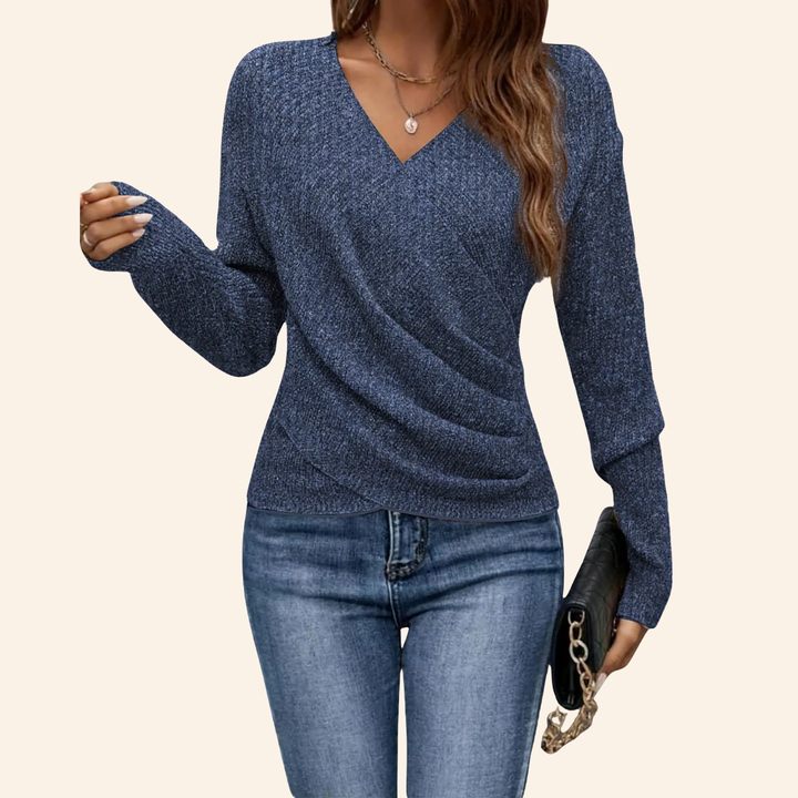 Berit – Eleganter Langarm Strickpullover