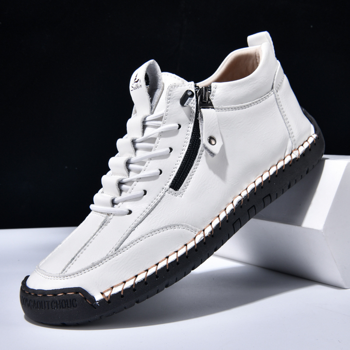 Yuval – Leder Turnschuh Mit Seitlichem Reißverschluss