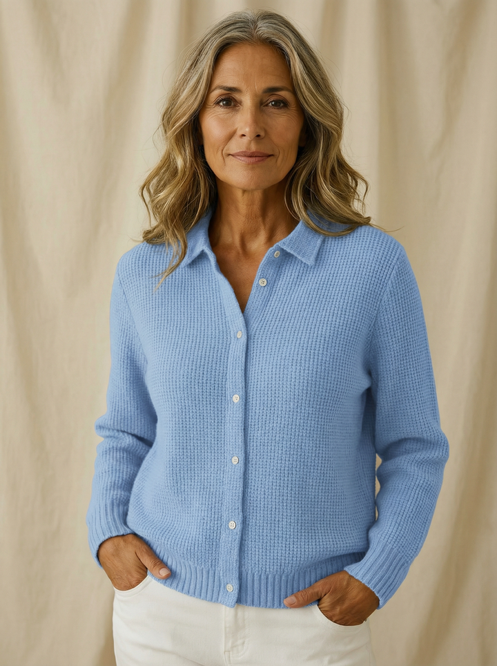 Nofar - Klassische Strickjacke Mit Knopfleiste