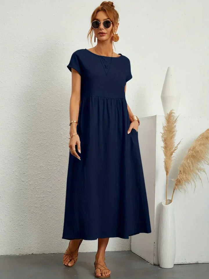 Neila – Oversized Maxikleid mit Tasche