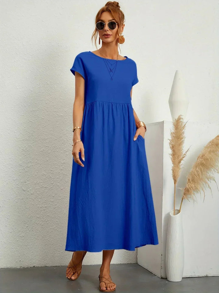 Neila – Oversized Maxikleid mit Tasche