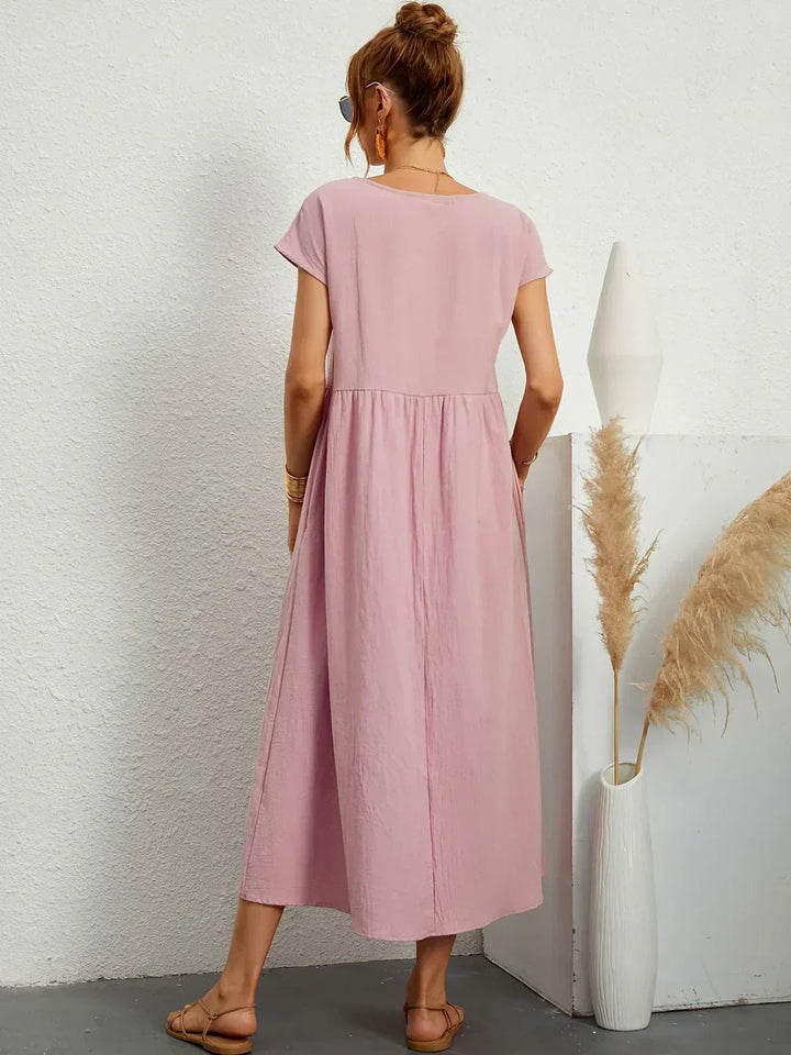 Neila – Oversized Maxikleid mit Tasche