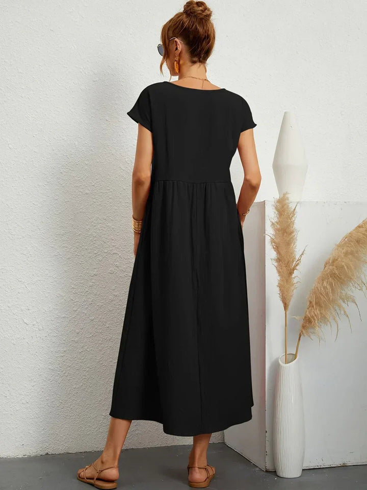 Neila – Oversized Maxikleid mit Tasche