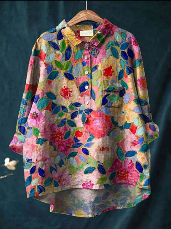 Noprat - Klassische Blusen mit Blumenmuster