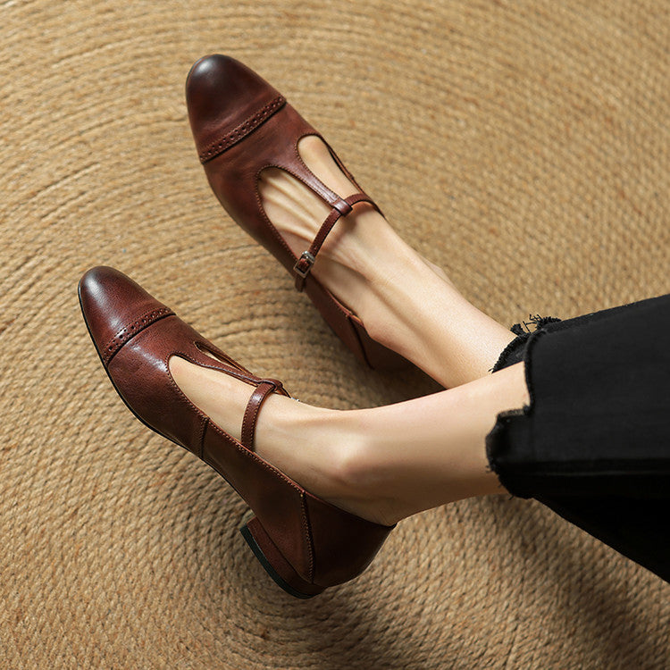 Reiten – Elegante Lederballerinas mit T-Riemchen