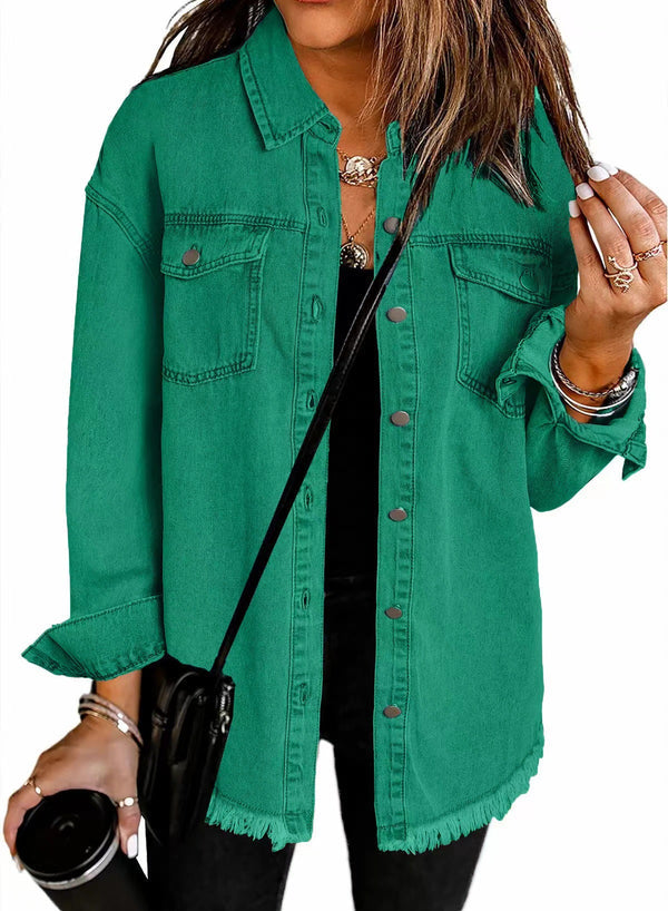 Kahlia – Langärmelige Jeansjacke