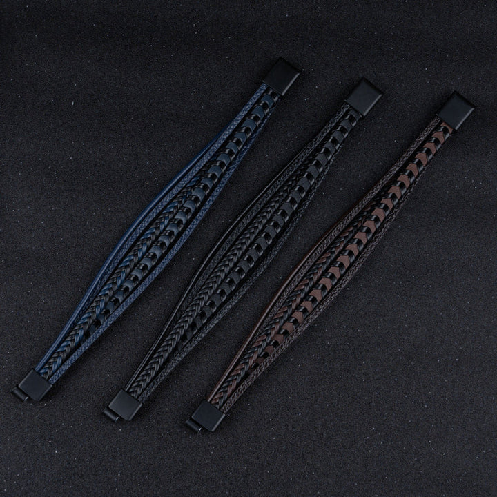 RuneCraft – Geflochtenes Wikinger Armband aus Leder