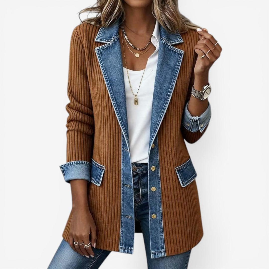 Sunna - Jeansjacke Aus Verschiedenen Denim Stoffen