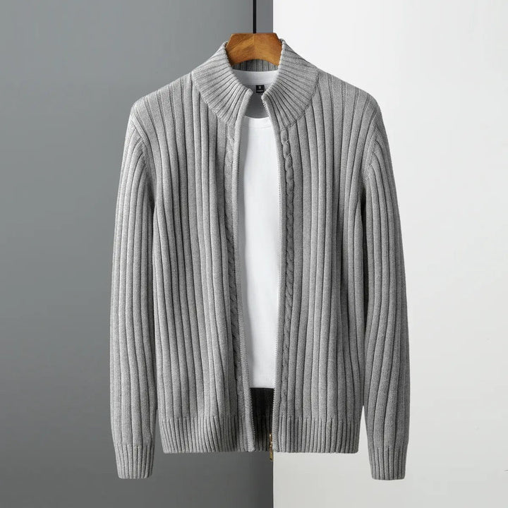 Ovidiu – Gestreifter Strickjacke Mit Reißverschluss