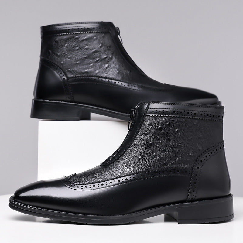 Butler – Lederstiefel Mit Reißverschluss