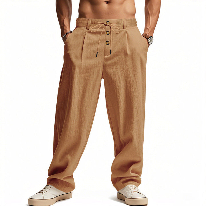 Gencio - Lässige Leinen Hose