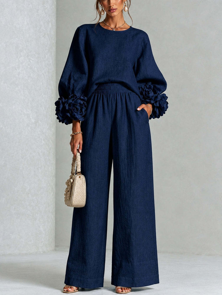 Ayser – Set aus Oberteil und Hose mit Blumenmuster an Den Ärmelbündchen