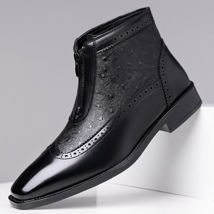 Butler – Lederstiefel Mit Reißverschluss