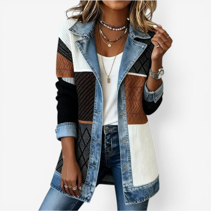 Sunna - Jeansjacke Aus Verschiedenen Denim Stoffen