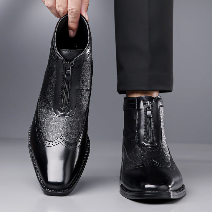 Butler – Lederstiefel Mit Reißverschluss