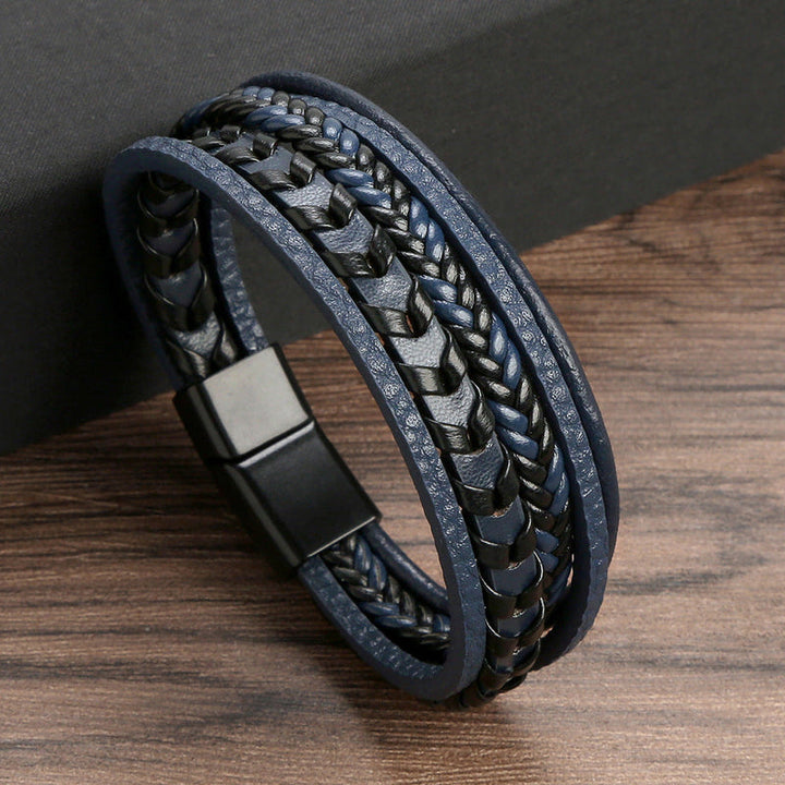 RuneCraft – Geflochtenes Wikinger Armband aus Leder
