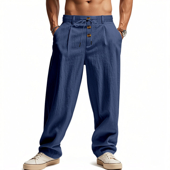 Gencio - Lässige Leinen Hose