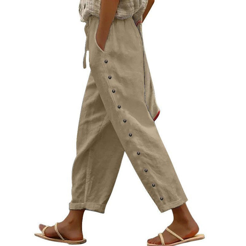 Mutandi - Freizeithose Mit Stilvollem Knopf