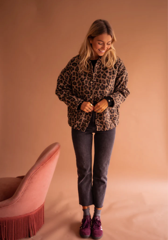 Fairuza – Leopard-Jacke Mit Knöpfen