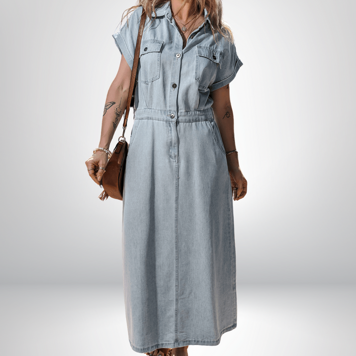 Brygida – Elegantes Jeanskleid