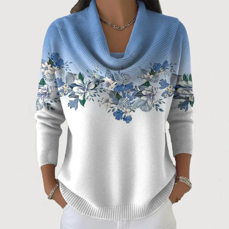 Sabatina - Pullover Mit Blumenmuster Und Weichem Kragen