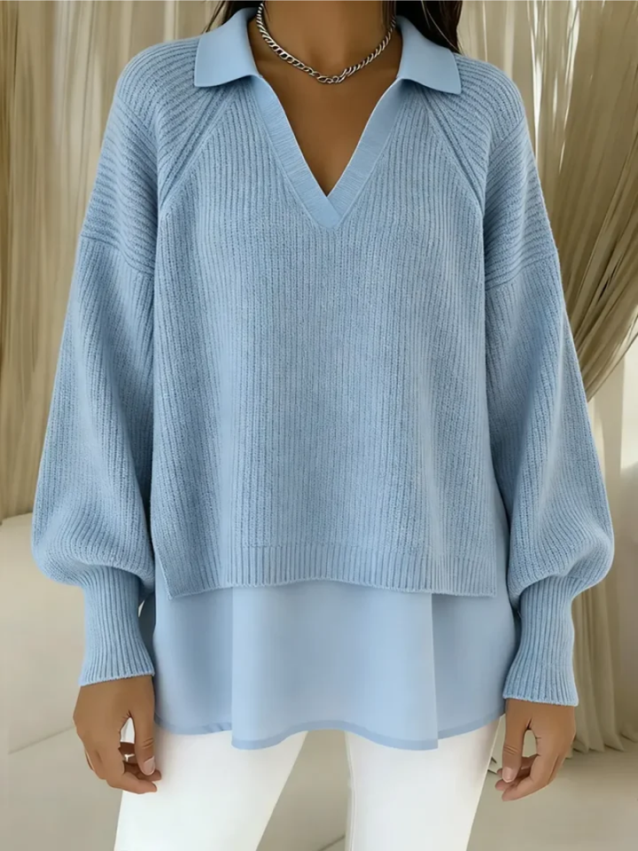 Ofra - Langärmeliger Strick Pullover