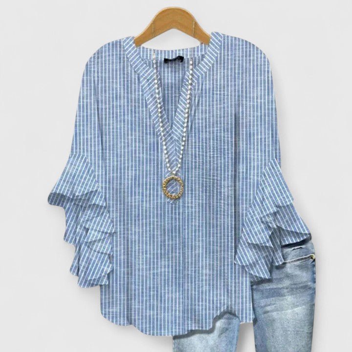 Juria – Bluse Mit Rüschenärmeln Und Blumenmuster