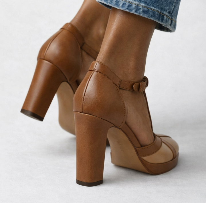 Delfinna – Eleganter Pumps Mit T-Riemchen Und Hohem Absatz
