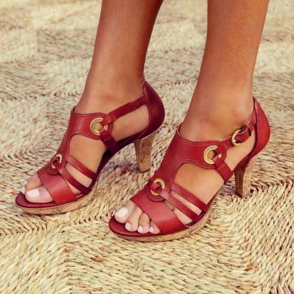 Rozenn – Sandalen Mit Hohen Absätzen Und Fesselriemchen