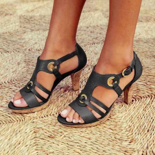 Rozenn – Sandalen Mit Hohen Absätzen Und Fesselriemchen