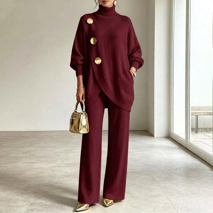 Niyana – Elegantes, Gestricktes Zweiteiliges Set