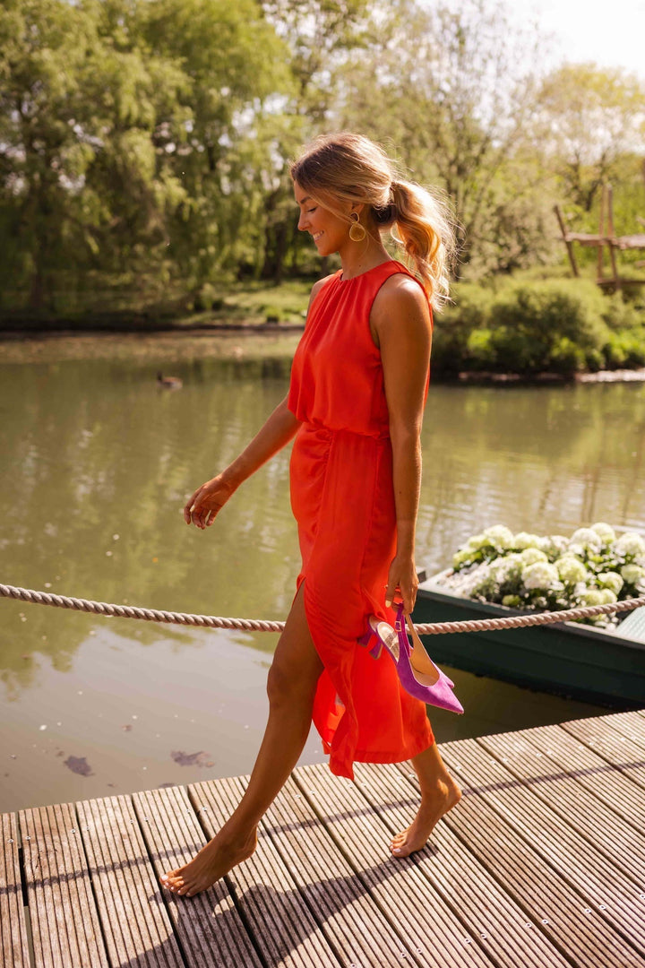 Beulah – Modisches Armelloses Midi Kleid