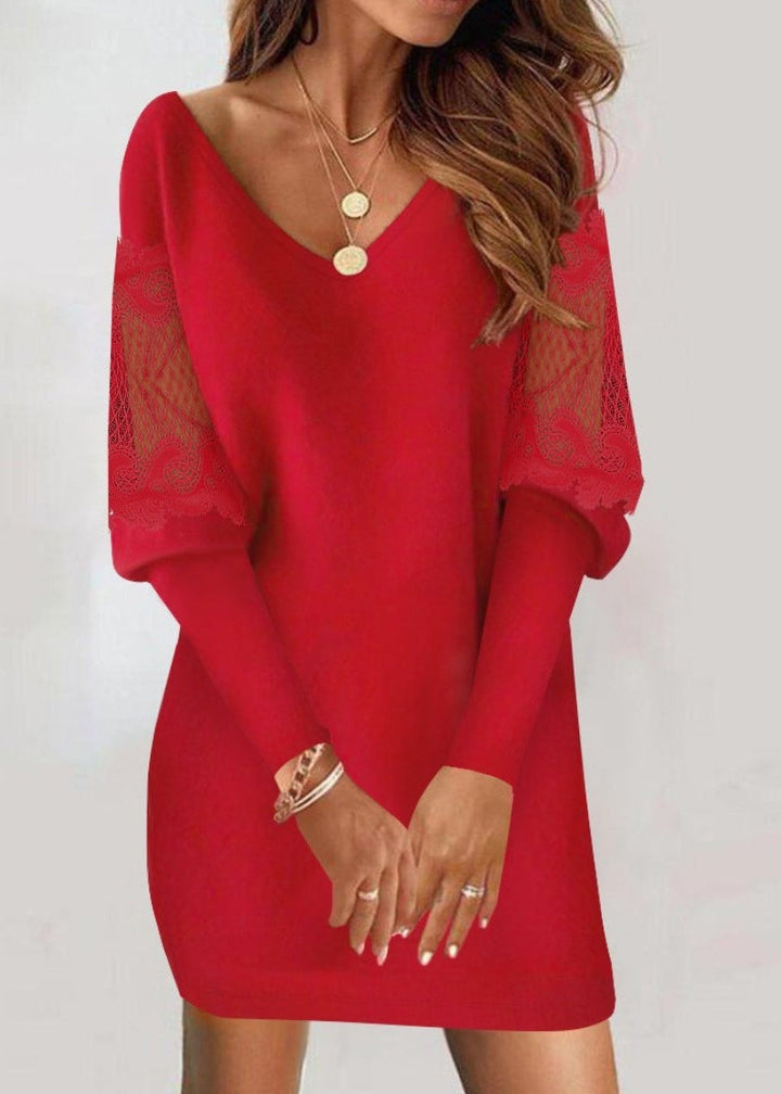 Fumiko – Kleid mit Spitzenärmeln