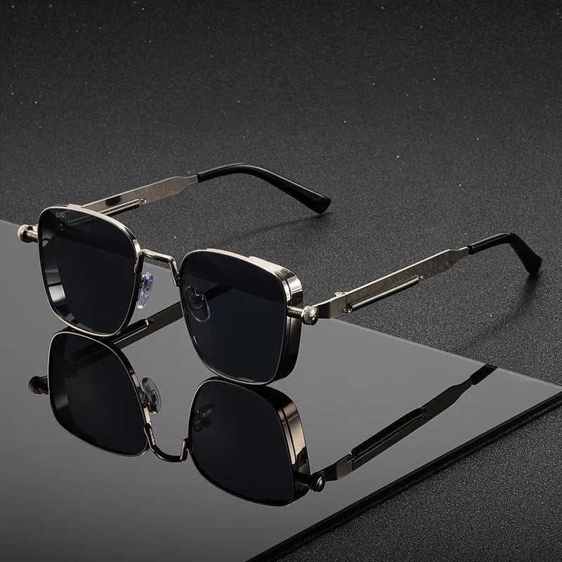ModernGlare – Quadratische Sonnenbrille im Steampunk-Stil
