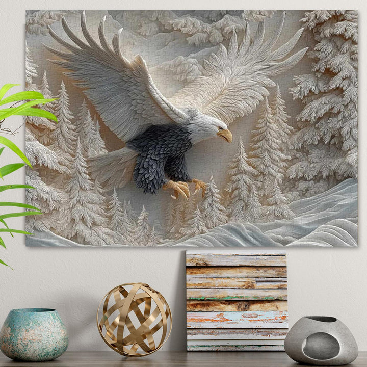 TalonCraft – Geschnitztes Adler-Puzzle für die Wohnraumdekoration