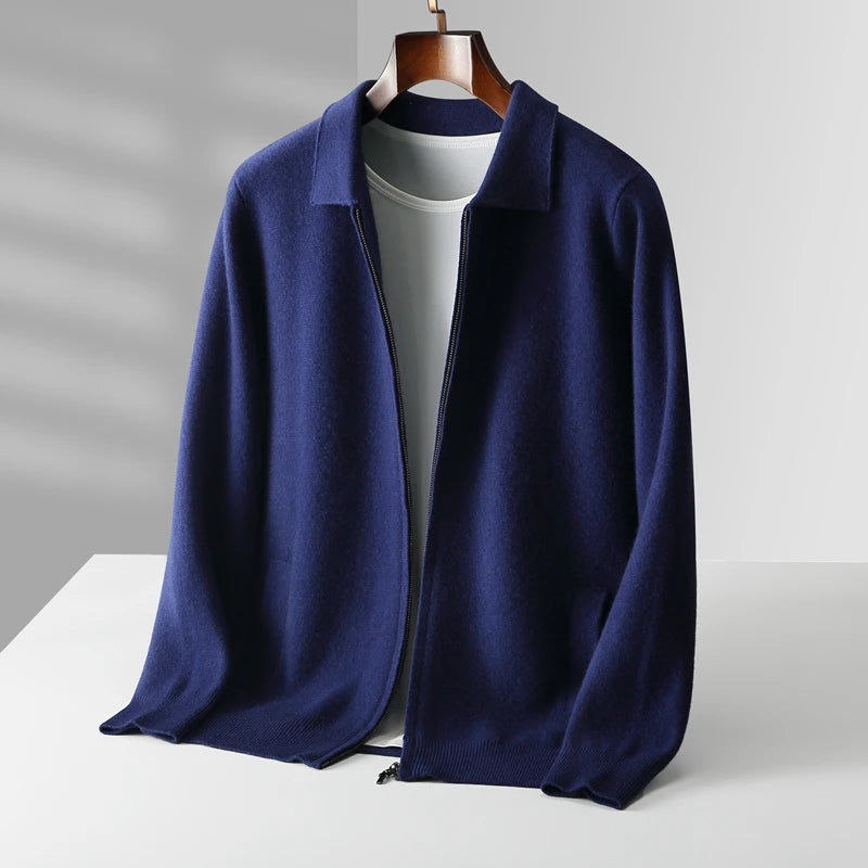 Quinton – Kaschmir Strickjacke Mit Reißverschluss