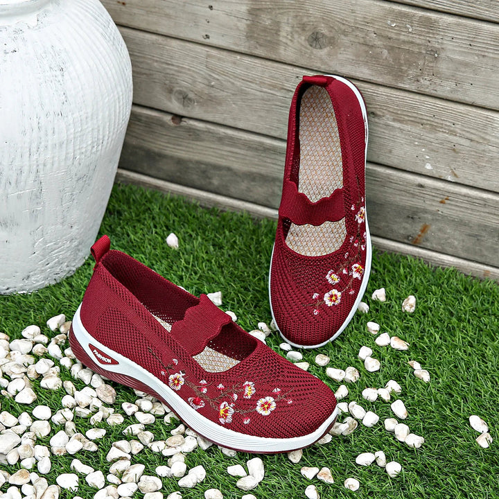 Fajon – Bequeme Turnschuhe Mit Blumenstickerei