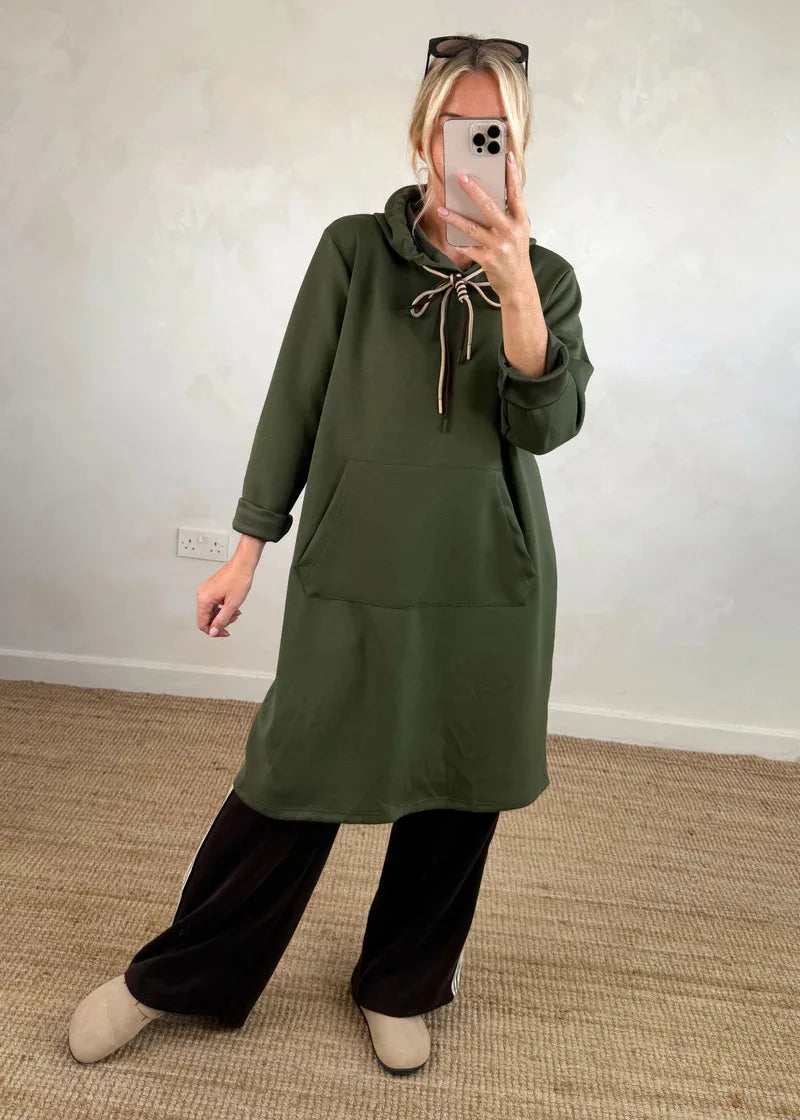 Michaella – Kapuzen Kleid Mit Fronttaschen