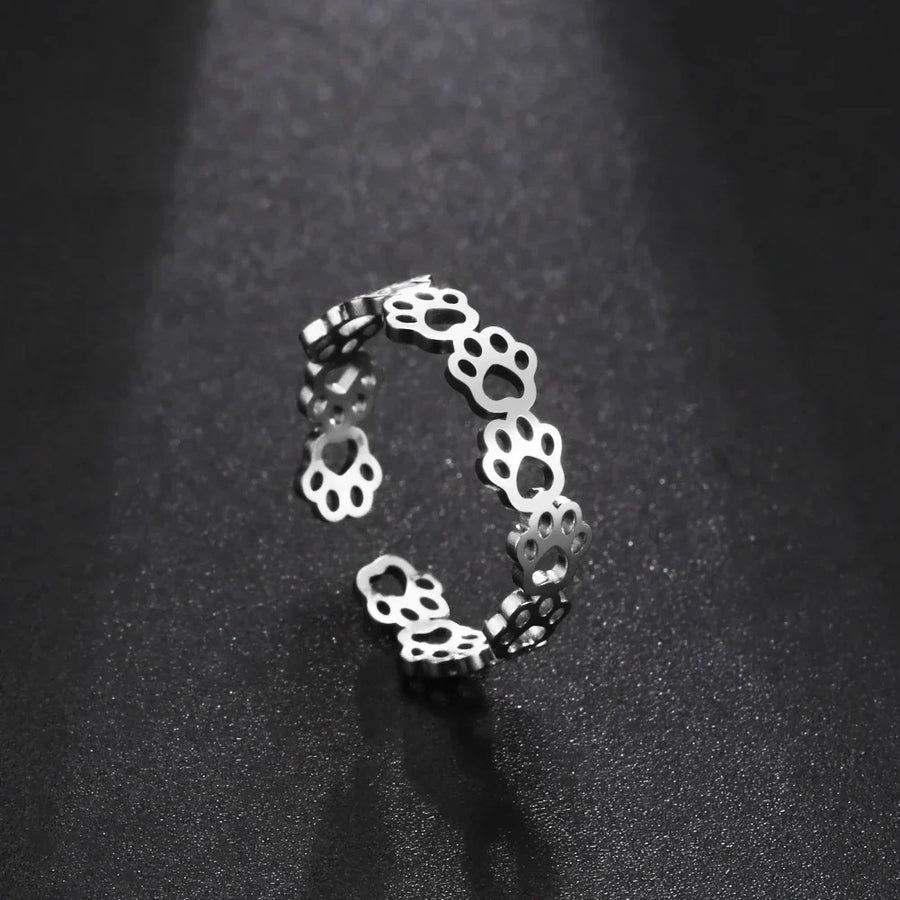 PawCharm – Verstellbarer Ring mit Pfotenabdruck