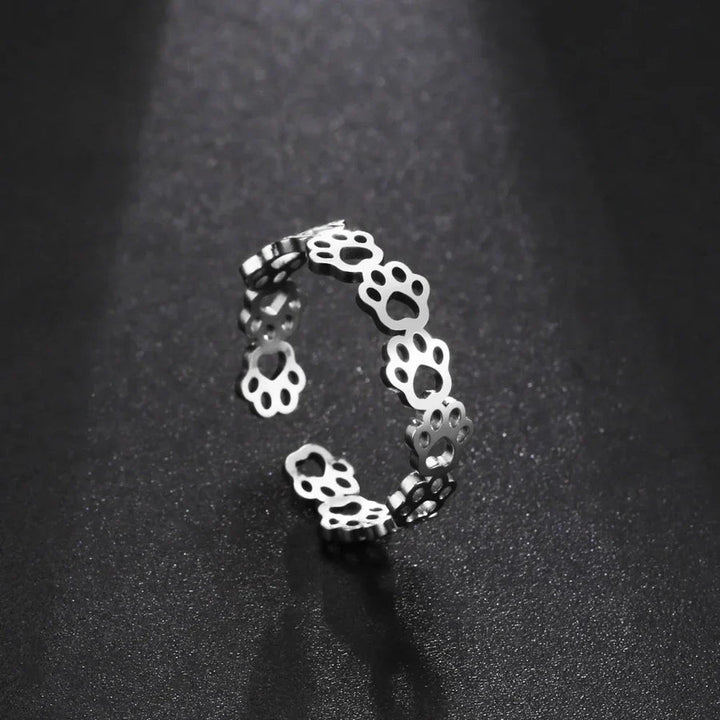 PawCharm – Verstellbarer Ring mit Pfotenabdruck