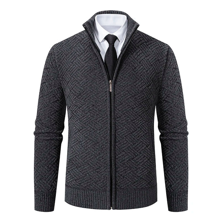 Guilherme – Grobstrickjacke Mit Reißverschluss