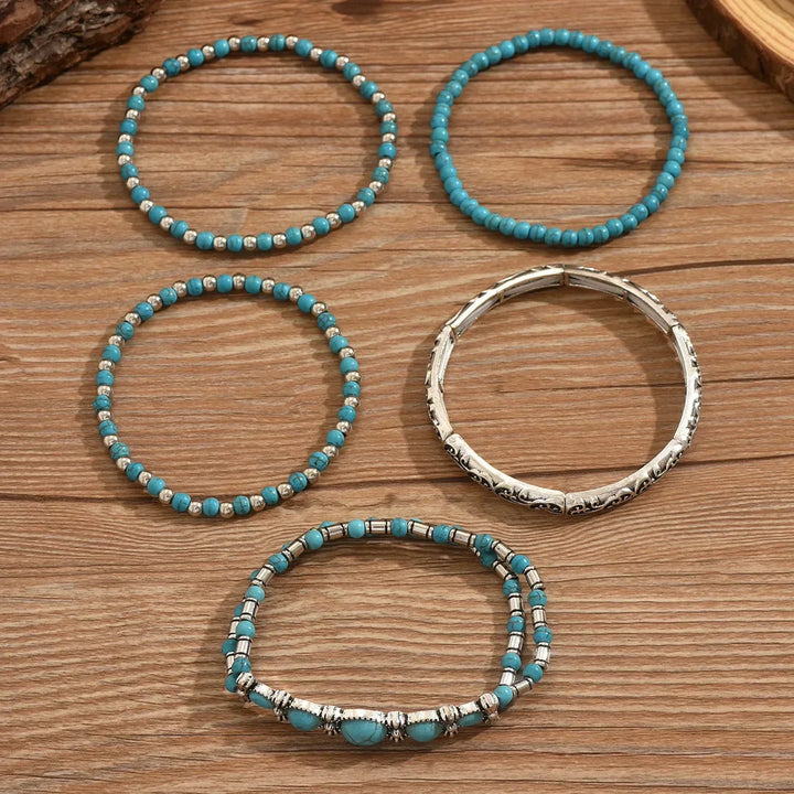 Nilay – Türkisfarbene Armbänder im Boho-Stil