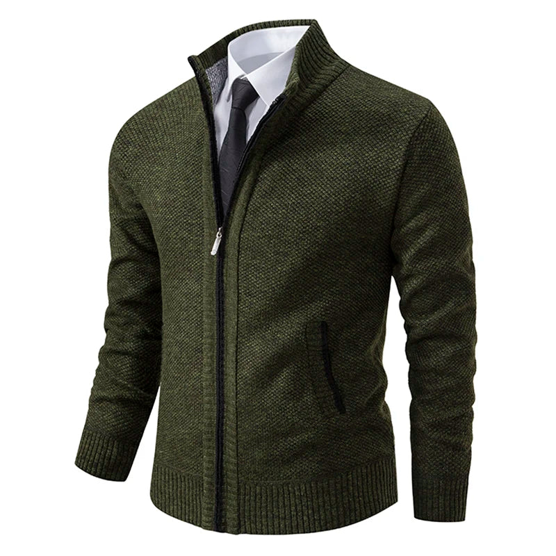 Yitzhak - Lässige Strickjacke Mit Stehkragen
