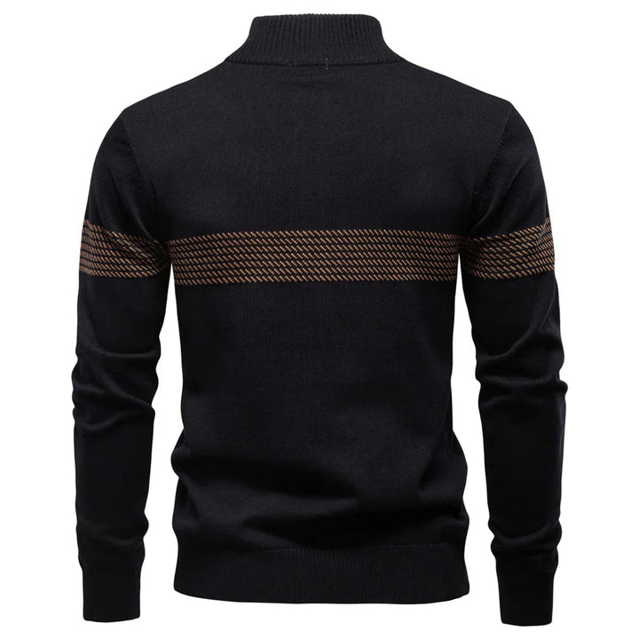 Amitai - Klassischer Strick Pullover Mit Halbem Reißverschluss
